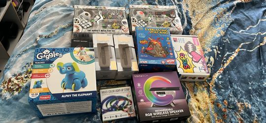 New Toys, Bluetooth Speakers, LED Lights, Smart Watch Bundle