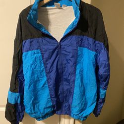 Vintage 80s / 90’s Windbreaker Jacket Men’s Medium Blue Navy Pro Spirit Coat