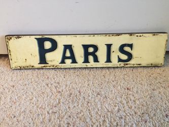 Paris sign wood