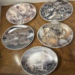 Bradford Exchange “Sentinels of the Season” Oval Plates Limited & Numbered Set of 5- $50 CASH