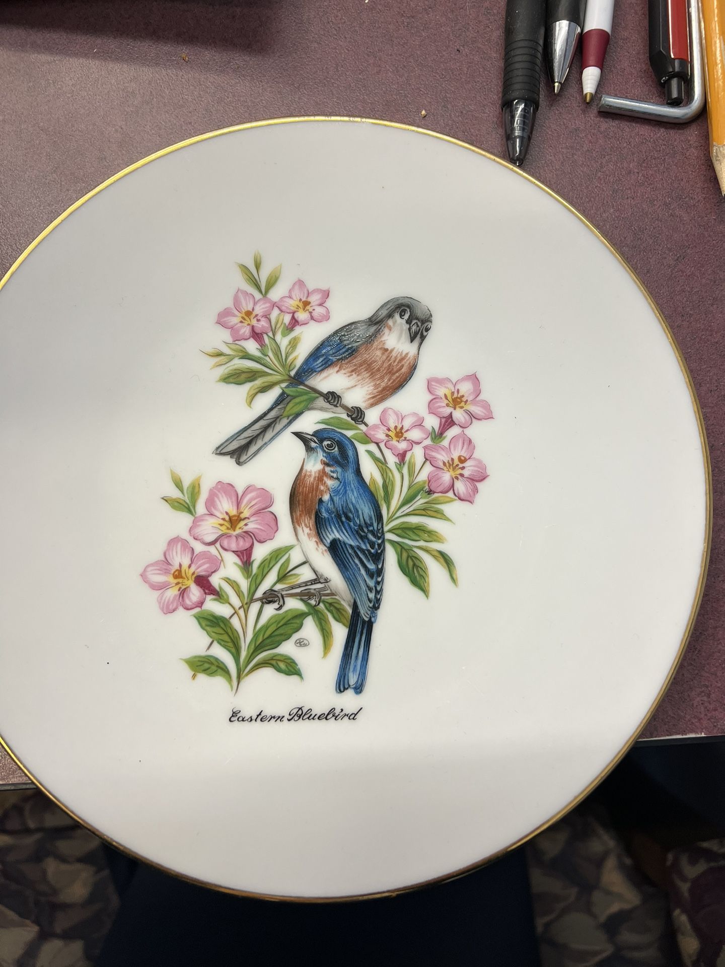 Vintage Bareuther Waldsassen Bavaria Germany porcelain Plate 8”