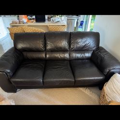 Dark Brown Leather Sofas