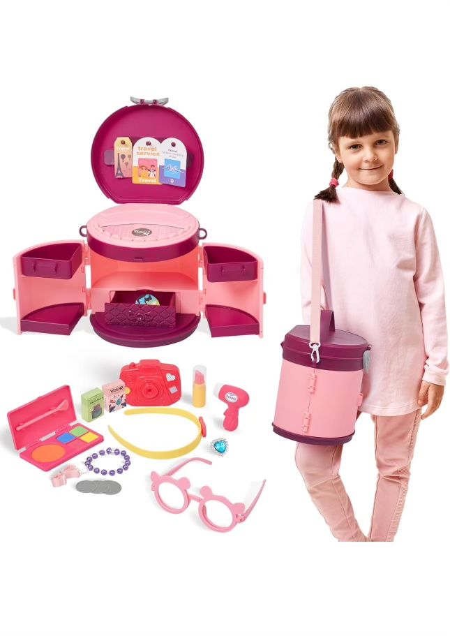 Portable Beauty Salon Play Set for Girls