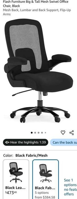 Flash Furniture Hercules Big & Tall Office Chair – Black