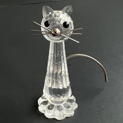Vintage 1976 most collectible large Cat Swarovski figurine