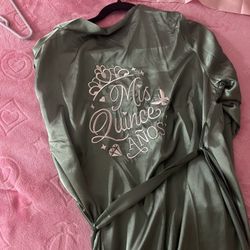 Sage Green Quincenera Robe 