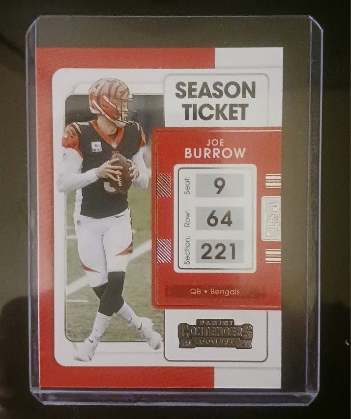 Really Nice Joe Burrow 2021 Season Ticket Card In MINT CONDITION