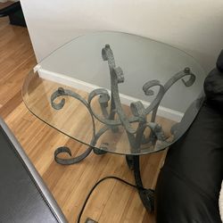 Large And Small Glass Coffee And Side Table