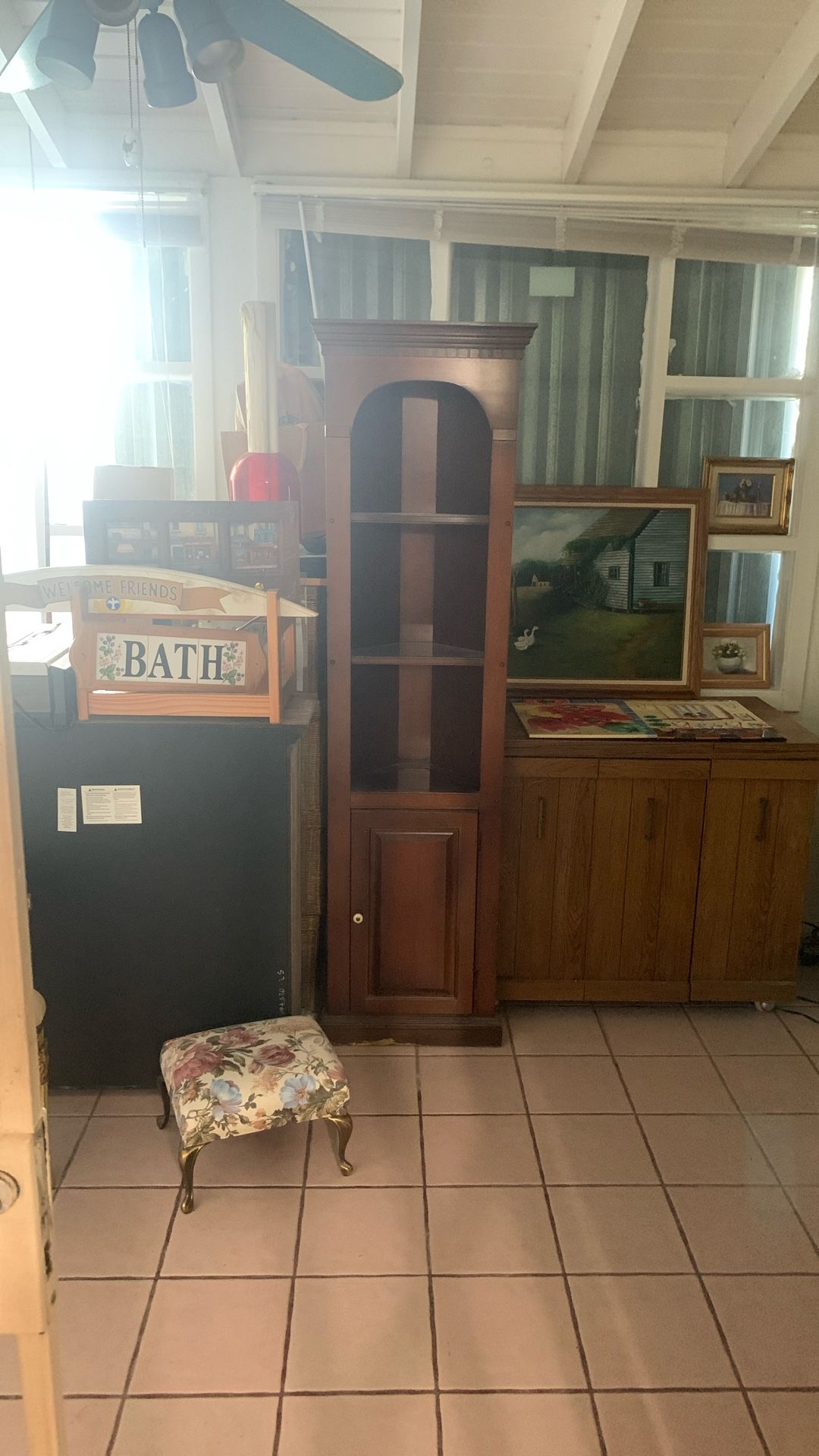 Antique Cabinet With Light