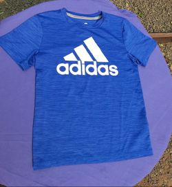 Adidas youth sz sm t-shirt blue