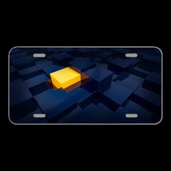 License Plare Novelty Car Front Cubes Choice One Yellow Light