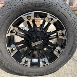 4 gear 20”rims and 4 nexen roadian pro tires 275/60/20 