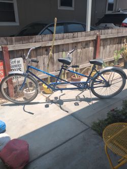 Classic Schwinn Blue Double Seater Tandem