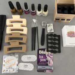 Beauty / makeup bundle - nail + hair lips 30 items NEW