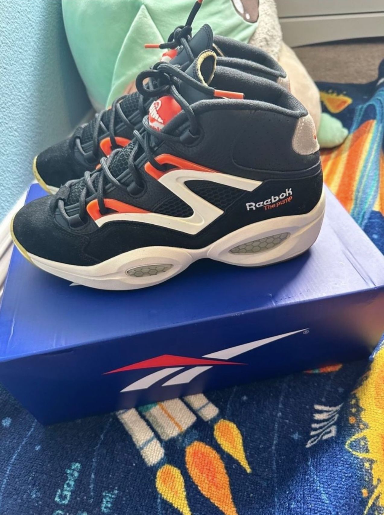 Reebok Question Mid Air Pump Size 10 Like New