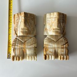 Aztec Maya Onyx Book Ends