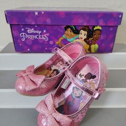Disney Princess - Shoes - Glitter Mary Jane Low Heel Block Heel Pumps (Toddler/Litte Girl) Pink 7M