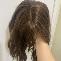 Brown wig with bangs heat friendly