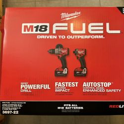 Milwaukee 3697-22 M18 FUEL 18V Cordless 2-Tool Combo Kit 