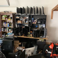 Computers Keyboards And About 30 Monitors And Printers