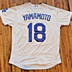 Dodgers White Yamamoto Jersey (small To 3X) New With Tags 