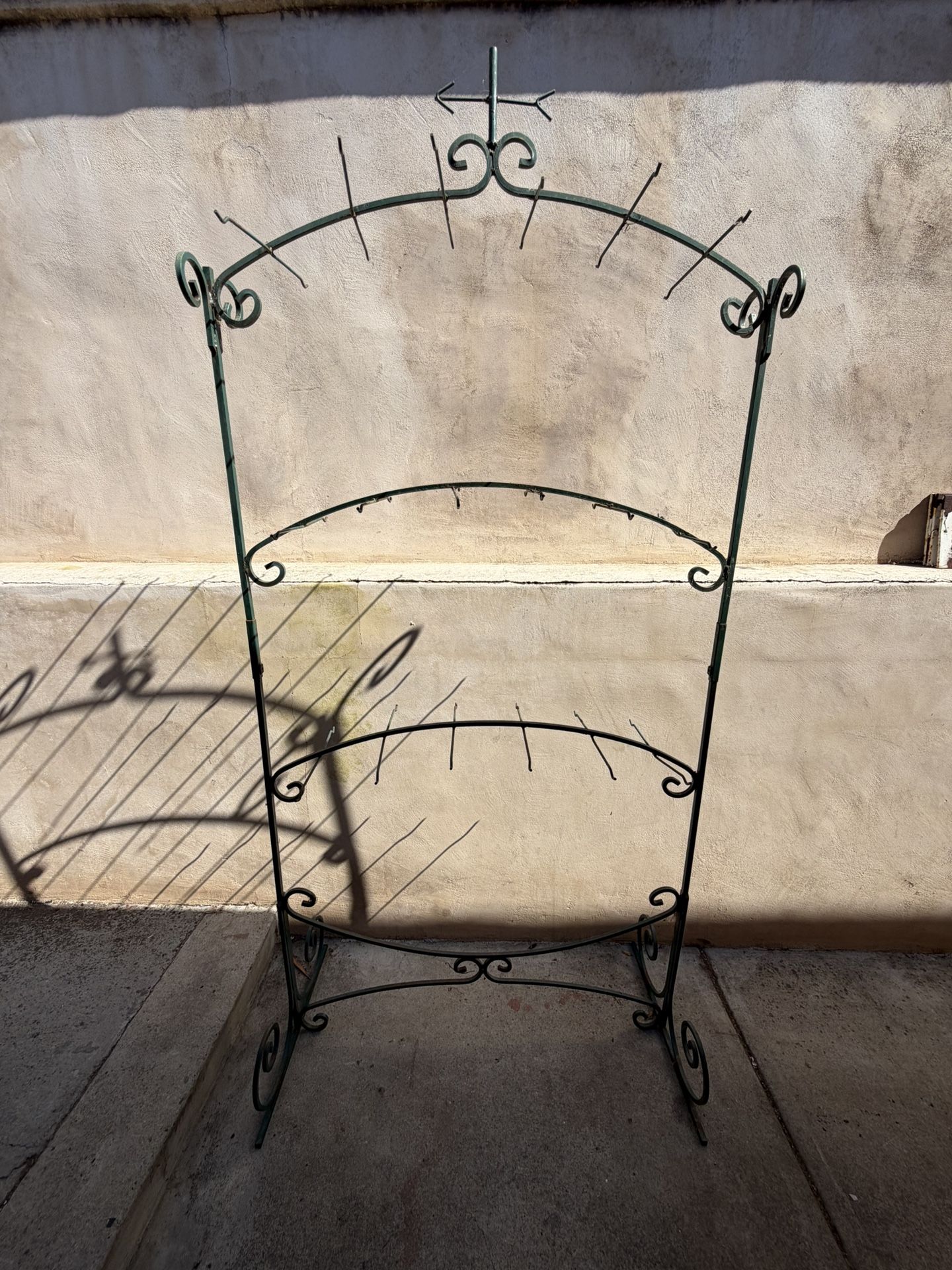 Vintage Plant Stand Iron Green And