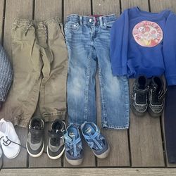 Boys Clothing Lot (Sizes 3T–5T + shoes)