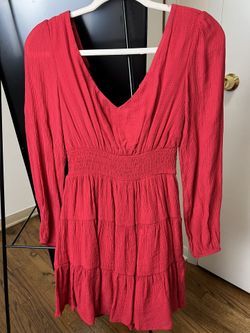 Sun Dress With Long Sleeves S