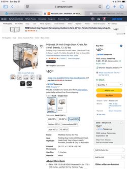 Single Door iCrate Dog Crate - 24 inches