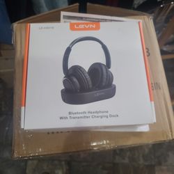 LEVN BLUETOOTH HEADPHONE W TRANSMITTER CHARGING DOCK
