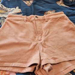 Billabong Orange Cordoroy Shorts 