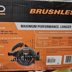 New 18V Ridgid 7-1/4" Circular Saw