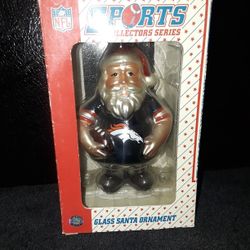 NFL Denver Broncos Santa Ornament 