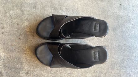 X-it Black Leather Heeled Sandals Made in Italy Size 36