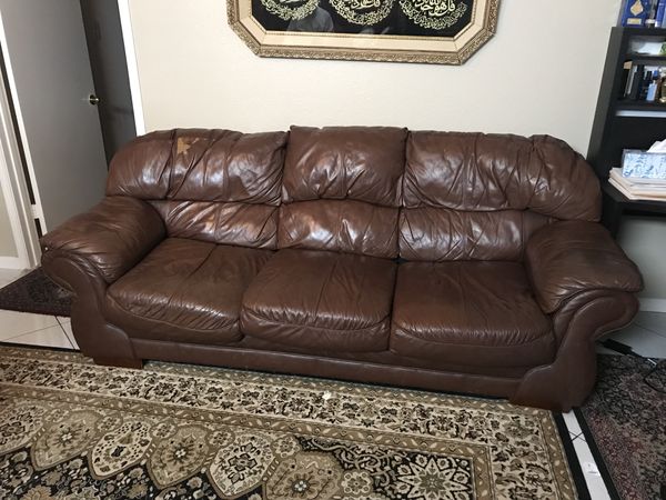 2 Piece Leather Sofa Set Furniture In Houston Tx Offerup