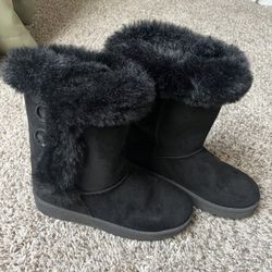 Girls Black Winter Boots Size 2 