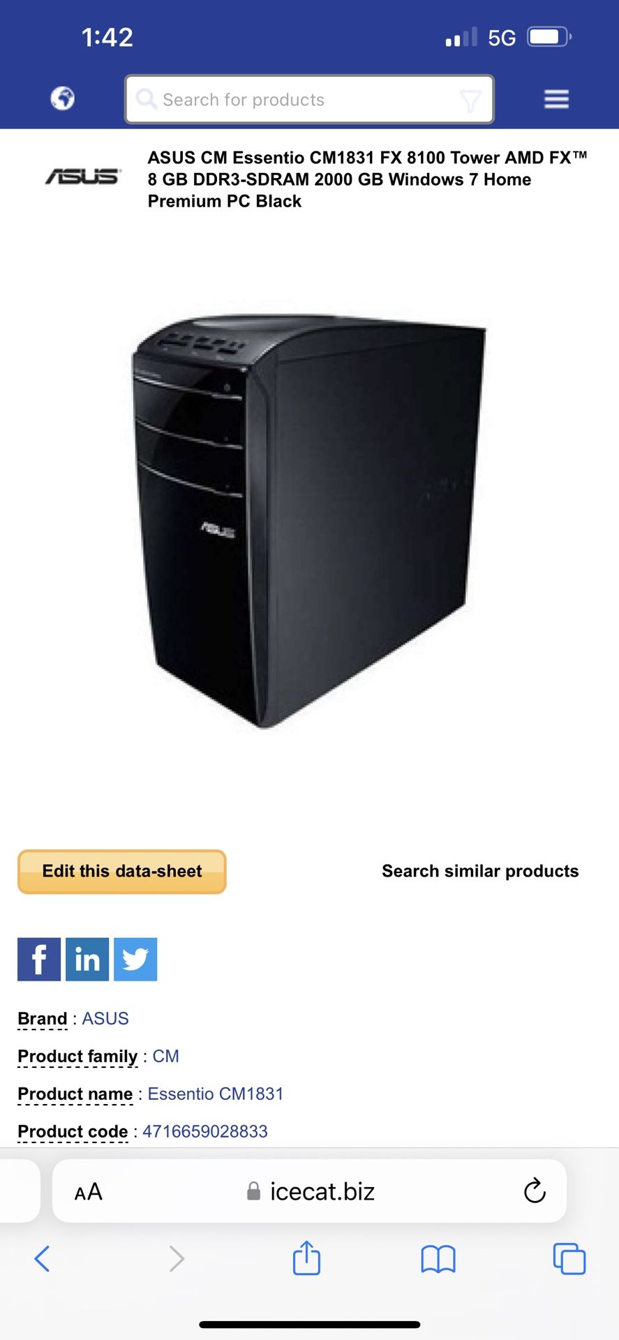 UPGRADED ASUS Essentio.