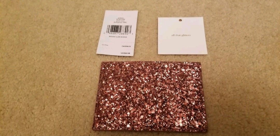 100% Authentic Kate Spade Leather Graham Card Case  Small Wallet Card Holder WLRU5200   Greta Court  (Pink) Dusty Peony