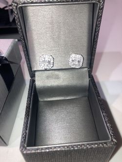 Diamond Earrings Moissanite Passes Diamond Tester✅