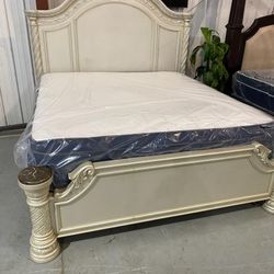 King Bed With Mattress And Box Spring
