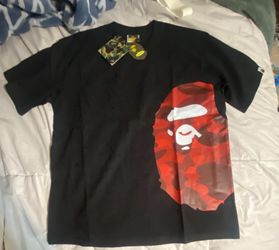 Red and black Bape shirt