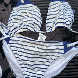 White And Blue Bikini 