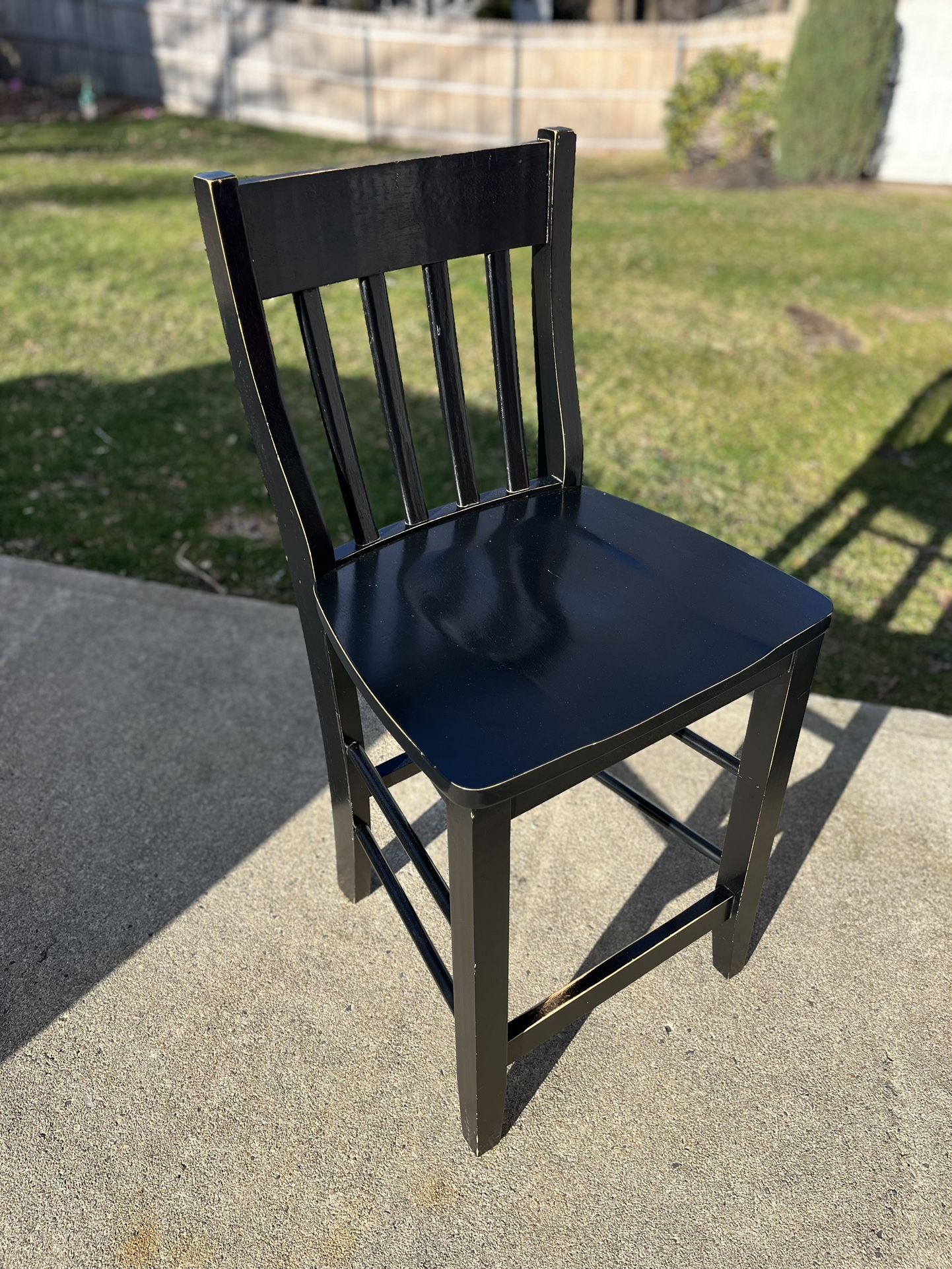 Black Wooden Stools