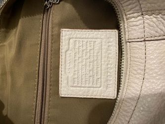 Cream Leather Hobo Bag with Braided Strap