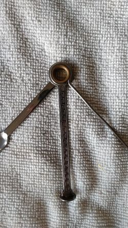 Vintage old German folding spoon with stand art deco