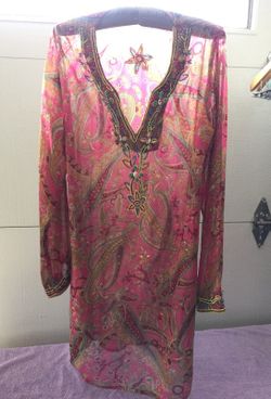 Beaded Women’s Tunic Blouse - BEAUTIFUL!