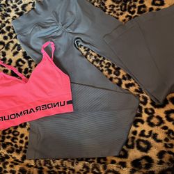 Workout Compression Super Flare  Pants And Sports Bra 💪🏋️‍♀️