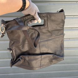 100% Real Black Leather Shoulder Bag Women’s