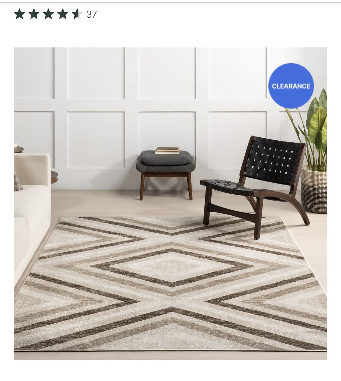 Brand New 8x10 Brown Geometric Area Rug