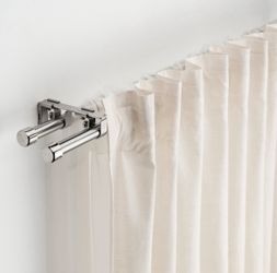 X3 Double curtain rods nickel plated 47 1/4” - 85 3/4”